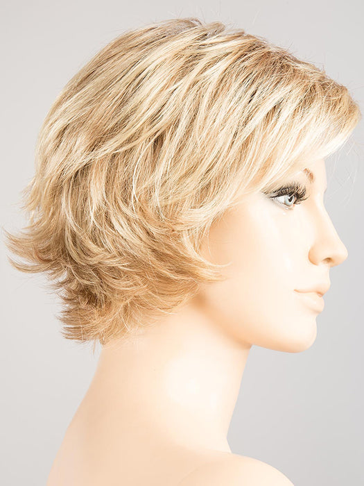 CHAMPAGNE ROOTED 22.20.25.830 | Light Neutral Blonde, Light Strawberry Blonde, Lightest Golden Blonde, and Medium Brown/Light Auburn Blend with Shaded Roots