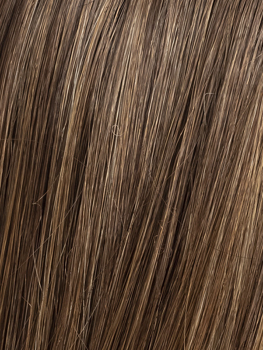 CHOCOLATE ROOTED 830.27.6 | Medium and Dark Brown with Light Auburn and Dark Strawberry Blonde Blend with Shaded Roots