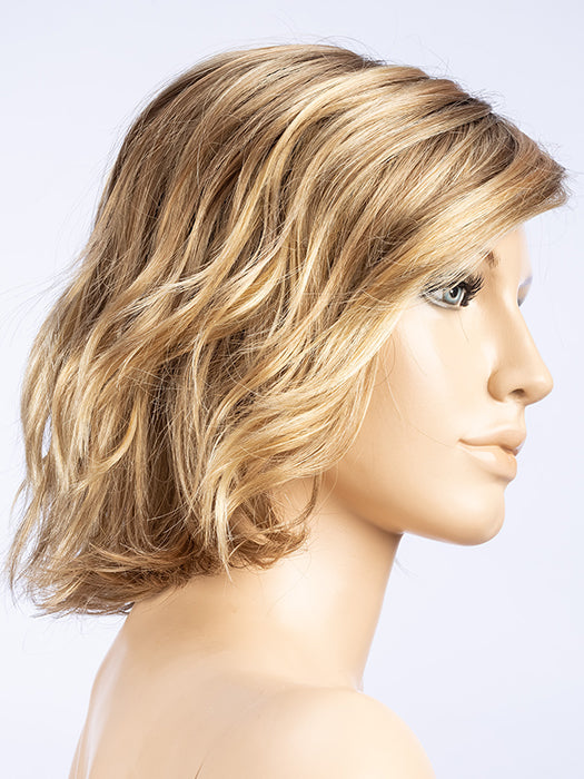 CARAMEL ROOTED 20.14.26 | Light Strawberry Blonde and Medium Ash Blonde with Light Golden Blonde Blend and Shaded Roots