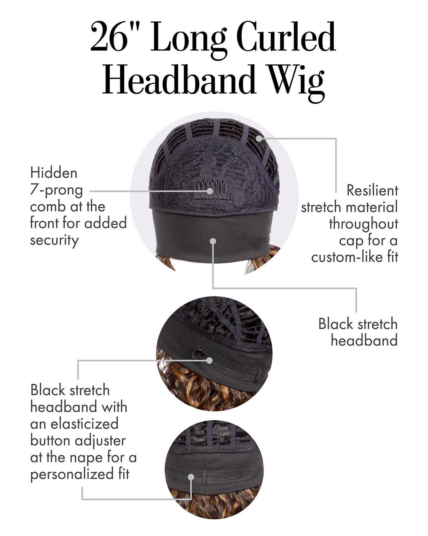 Kim Kimble - 26” Long Curled Headband
