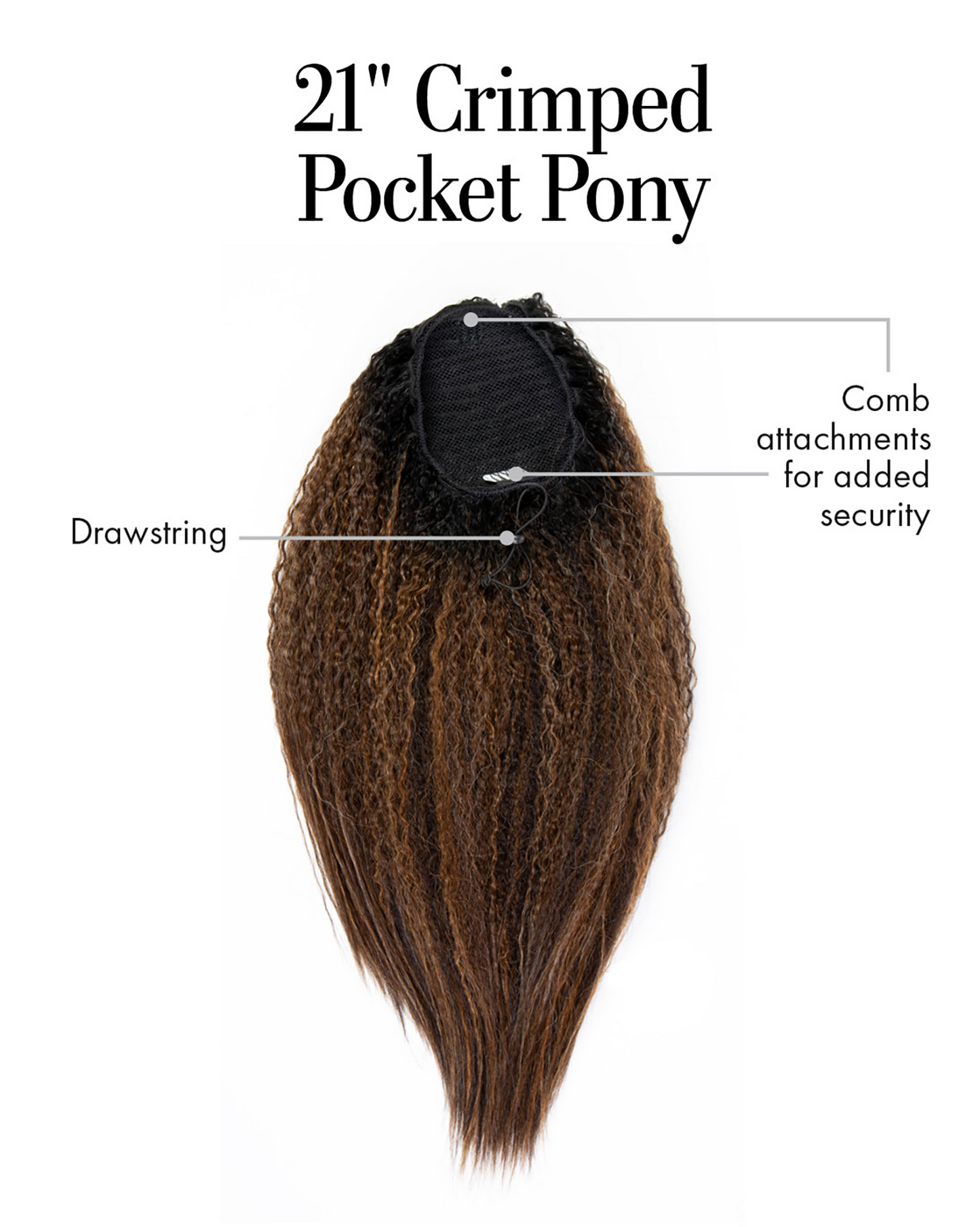 Kim Kimble - 21” Crimped Pocket Pony