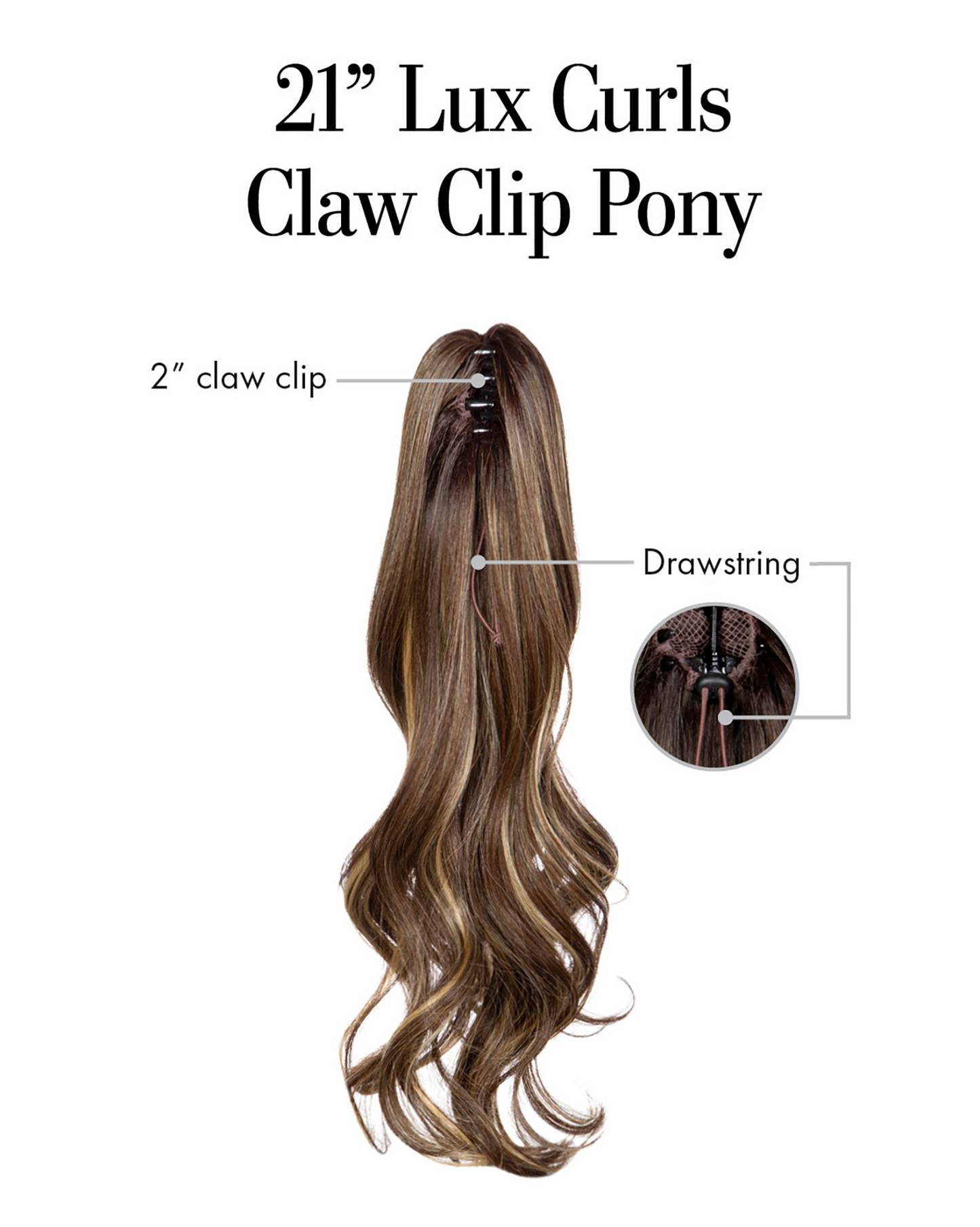 Kim Kimble - 21” Lux Curls Claw Clip Pony