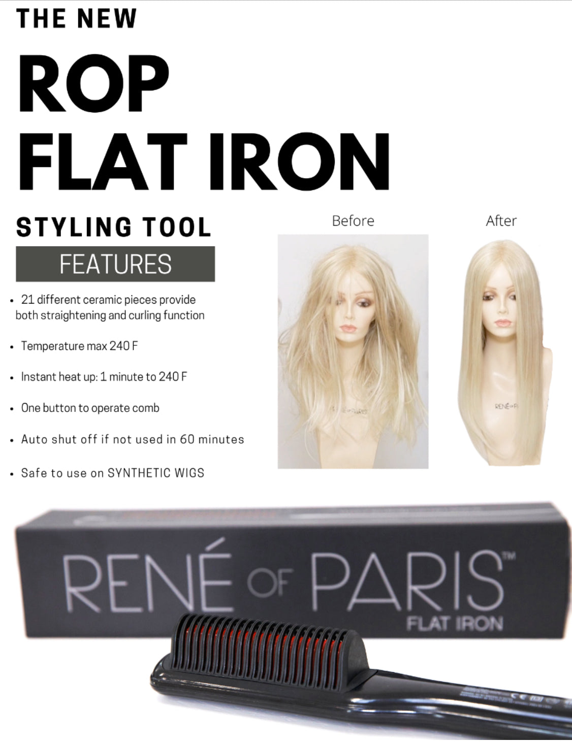 Must Haves - Rene of Paris - ROP Flat Iron Styling Tool