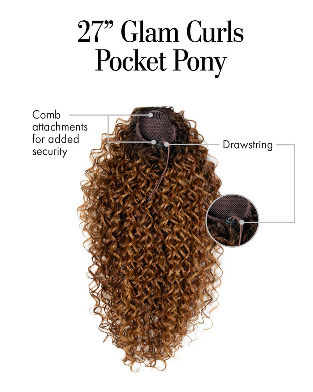Kim Kimble - 27” Glam Curls Pocket Pony