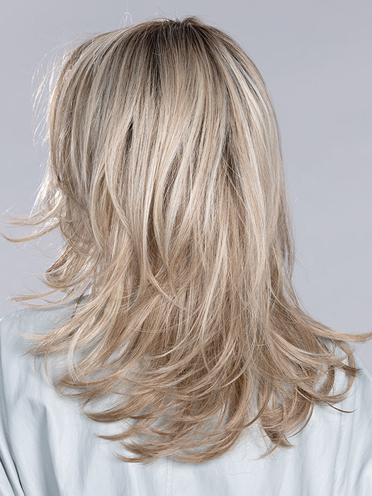 VOICE LARGE by ELLEN WILLE in SANDY BLONDE ROOTED 16.22.20 | Medium Blonde, Light Neutral Blonde, and Light Strawberry Blonde Blend with Shaded Roots