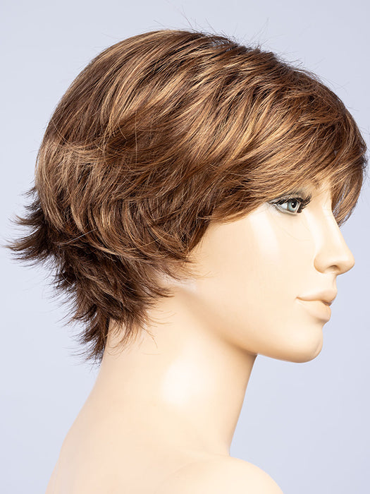 TOFFEE BROWN SHADED 830.27.20 | Medium Brown Blended with Light Auburn and Dark/Light Strawberry Blonde Blend and Shaded Roots