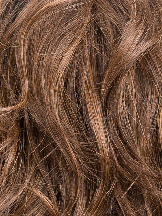 CHOCOLATE ROOTED 830.6 | Medium Brown Blended with Light Auburn, and Dark Brown blends with Shaded Roots 