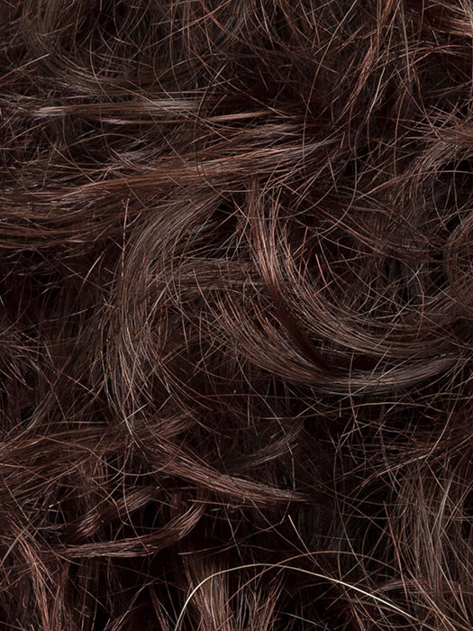 LOOP by ELLEN WILLE in DARK CHOCOLATE ROOTED 4.33.2 | Darkest Brown, Dark Auburn, Black, and Dark Brown blend with Dark Shaded Roots