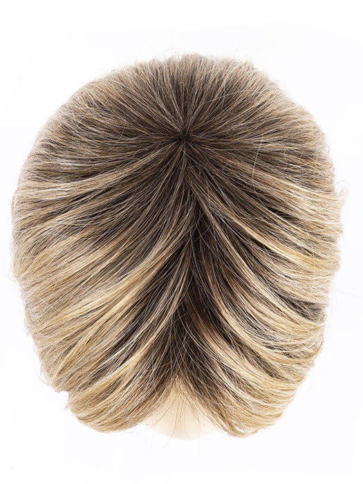 SAHARA-BEIGE-SHADED 16.22.20 | Medium Golden Blonde, Light Strawberry Blonde, and Light Ash Blonde blend with dark shaded roots