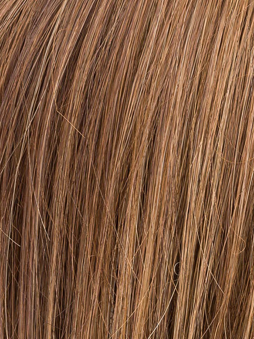 MOCCA ROOTED 830.9.20 | Medium Brown, Light Auburn and Medium Warm Brown with Light Strawberry Blonde Blend and Shaded Roots